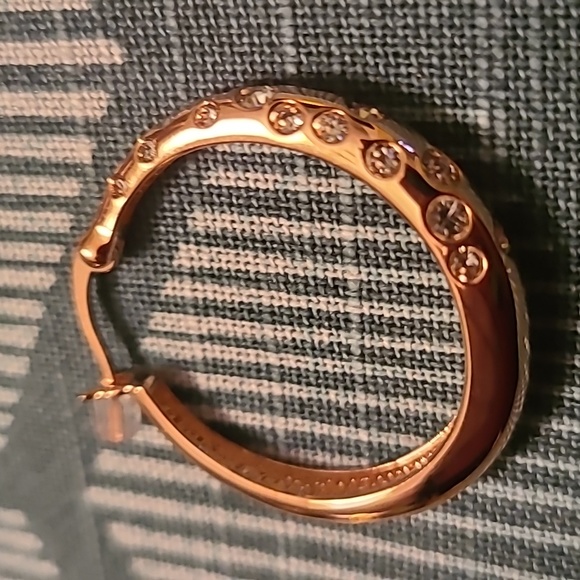 CHRYSTINA GENUINE CRYSTAL HOOP EARRINGS - Picture 12 of 13